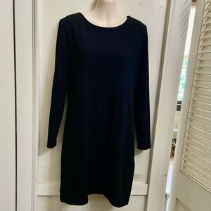 Basic Black Long Sleeves Dress Size M